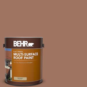 1 gal. #PFC-14 Iron Ore Flat Multi-Surface Exterior Roof Paint