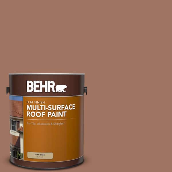 1 gal. #PFC-14 Iron Ore Flat Multi-Surface Exterior Roof Paint