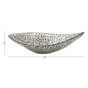 Gray Mother of Pearl Decorative Tray