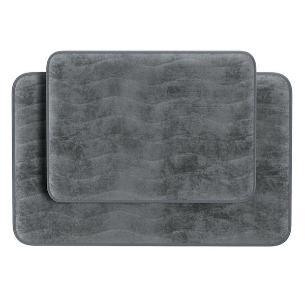 2-Piece Platinum Memory Foam Bath Mat Set