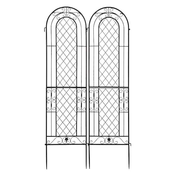 Karl home 61 in. Metal Garden Trellis Plant Support Set of 2