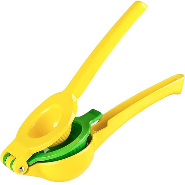 Zulay Kitchen 2-in-1 Classic Yellow and Green Lemon Lime Squeezer