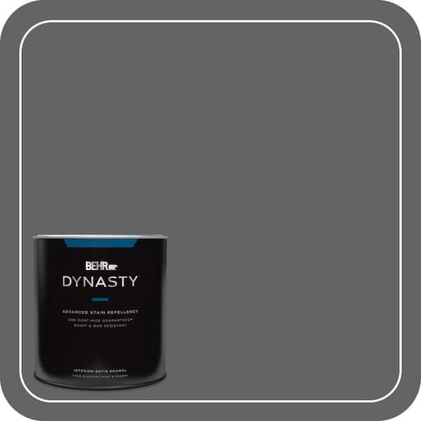 BEHR DYNASTY 1 qt. #BXC-41 Charcoal Satin Enamel Interior Stain-Blocking Paint and Primer