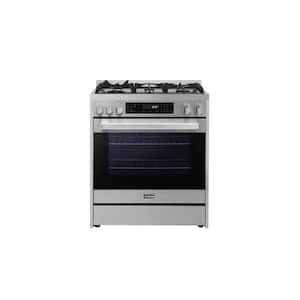 30 in. 5 Burner Slide-In Dual Fuel Range with Air Fry and Convection in Stainless Steel with Touch Button and Self Clean