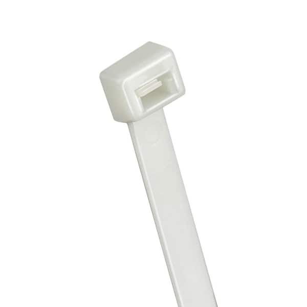 48 in. Plenum Rated UL21S HVAC Cable Zip Ties Natural (White) (50-Pack)