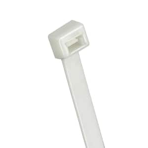 24 in. Plenum Rated UL21S HVAC Cable Zip Ties Natural (White) (50