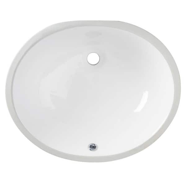 DEERVALLEY Symmetry 19.69 in. Oval Undermount Vitreous China 