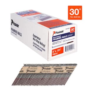 3 in. x 0.131 in. Round Drive 30-Degree Steel Brite Smooth Shank Paper Tape Framing Nails (750 Per Box )
