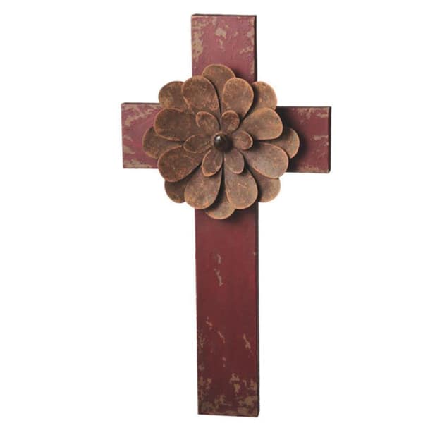 Filament Design Sundry 20 in. Red Metal Wall Cross