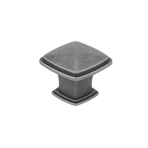 Charlemagne Collection 1-1/4 in. (31 mm) x 1-1/4 in. (31 mm) Pewter Transitional Cabinet Knob