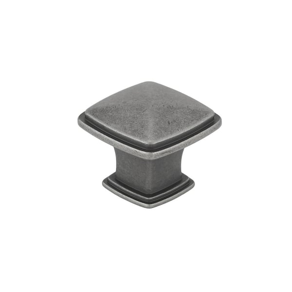 Richelieu Hardware Charlemagne Collection 1-1/4 in. (31 mm) x 1-1/4 in. (31 mm) Pewter Transitional Cabinet Knob