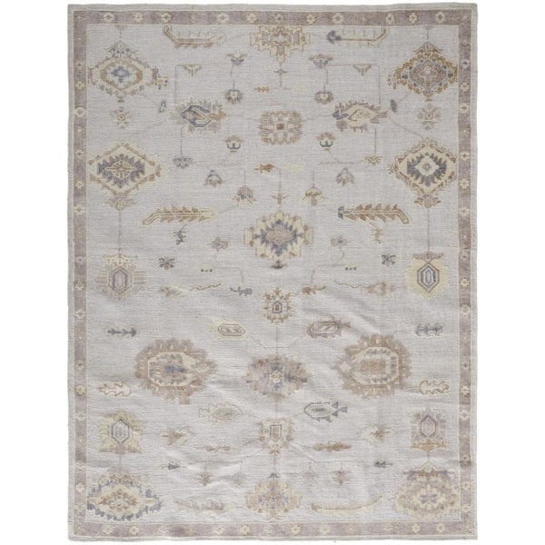 4 ft. x 6 ft. Orange, Ivory Floral Area Rug