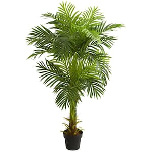 Indoor 5 ft. Double Stalk Hawaii Palm Artificial Tree