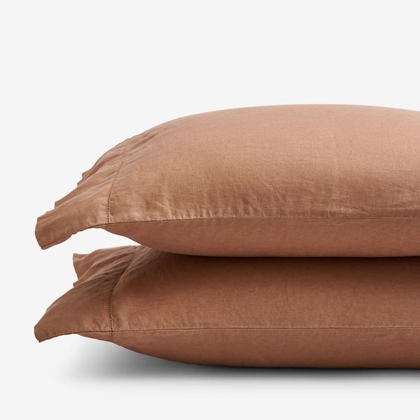 The Company Store Legends Hotel Clay Relaxed Linen King Pillowcases (Set of 2)