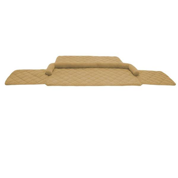 Unbranded Large Quilted Couch Protector with Bolster and Protective Arm Flaps - Carmel-DISCONTINUED