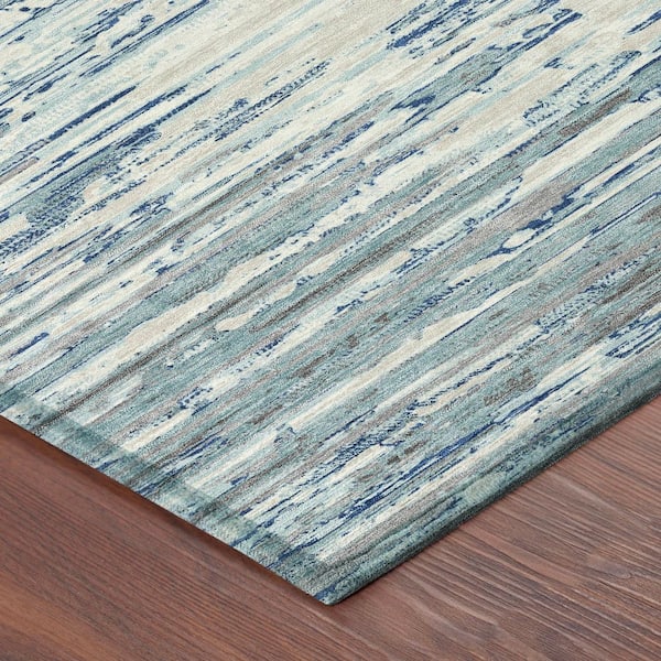 Chantille Machine Washable Indoor/Outdoor Abstract ACN2767 Sky 8 ft. x 10 ft. Area Rug