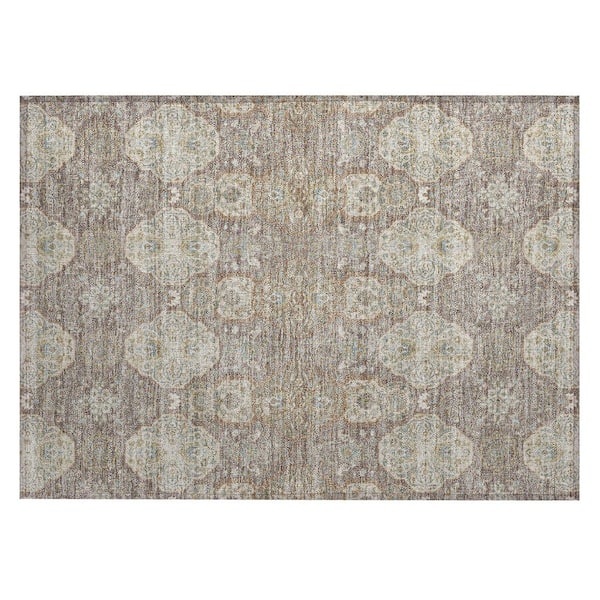 Chantille Machine Washable Indoor/Outdoor Abstract ACN2483 Mocha 2 ft. x 3 ft. Accent Rug