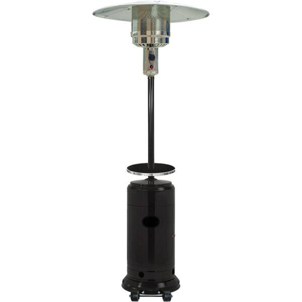 Hanover 7 ft. 48,000 BTU Black Steel Umbrella Propane Patio Heater with  Weather-Protective Cover HAN004BLK-CV - The Home Depot