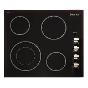 24 in. Radiant Electric Cooktop in Black with 4 Elements