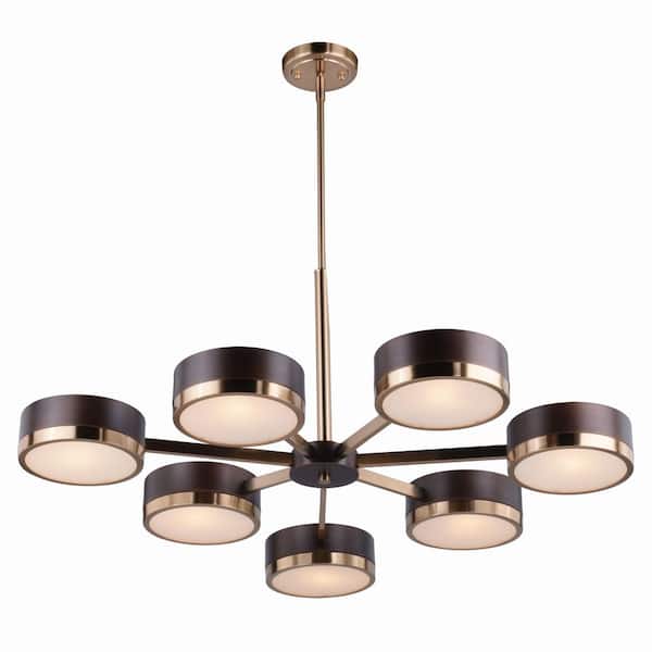 Madison 7-Light Bronze Mid-Century Modern Chandelier