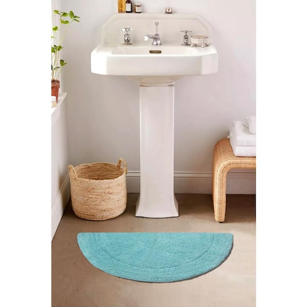 Waterford Collection 100% Cotton Tufted Bath Rug, 17 x 30 Slice Rug, Turquoise