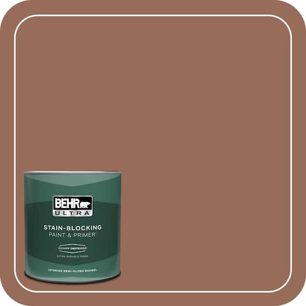 BEHR ULTRA 1 qt. #S200-6 Timeless Copper Extra Durable Semi-Gloss Enamel Interior Paint & Primer