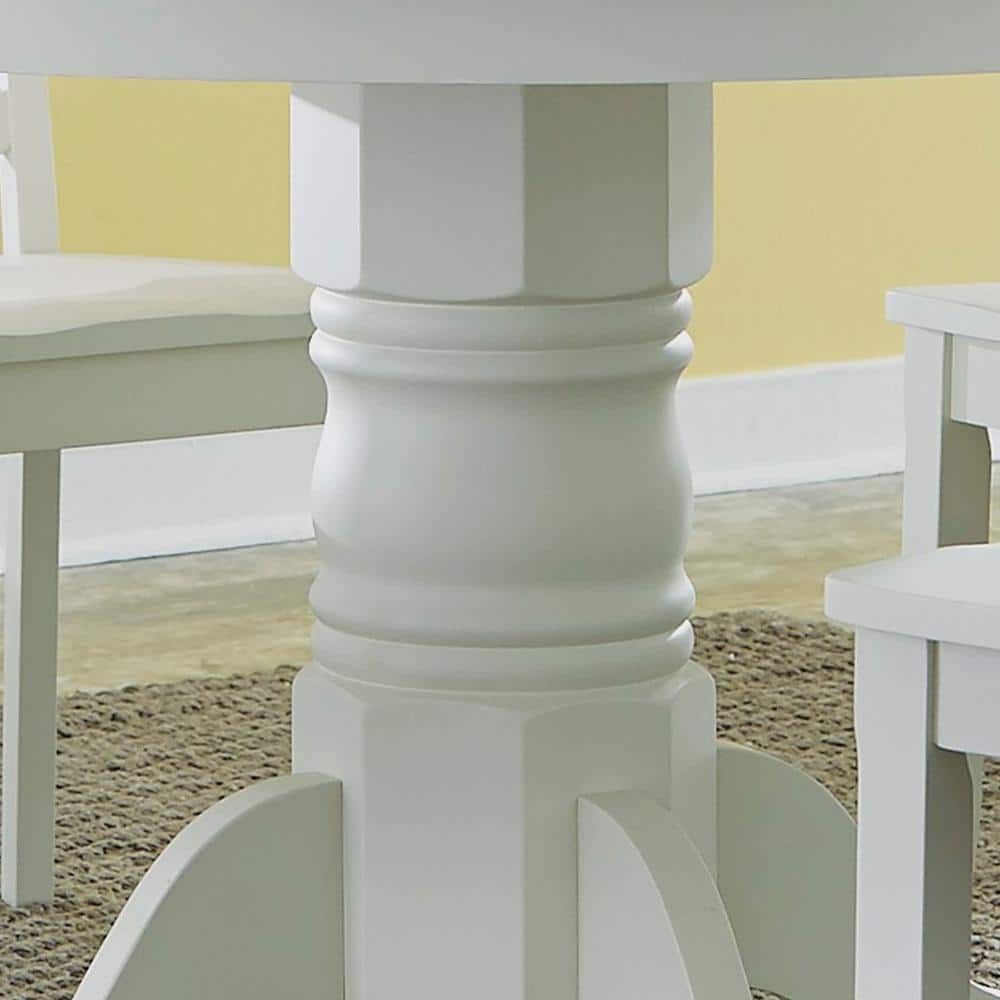 Warwick Off-White Round Wood Dining Table, 42"