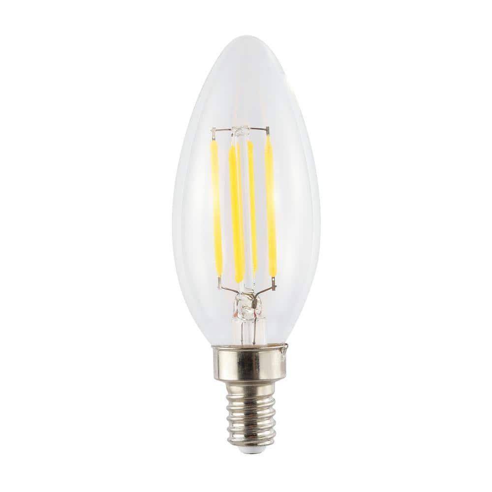 Clear Candle-Style Dimmable LED Edison Bulbs, Pack of 6