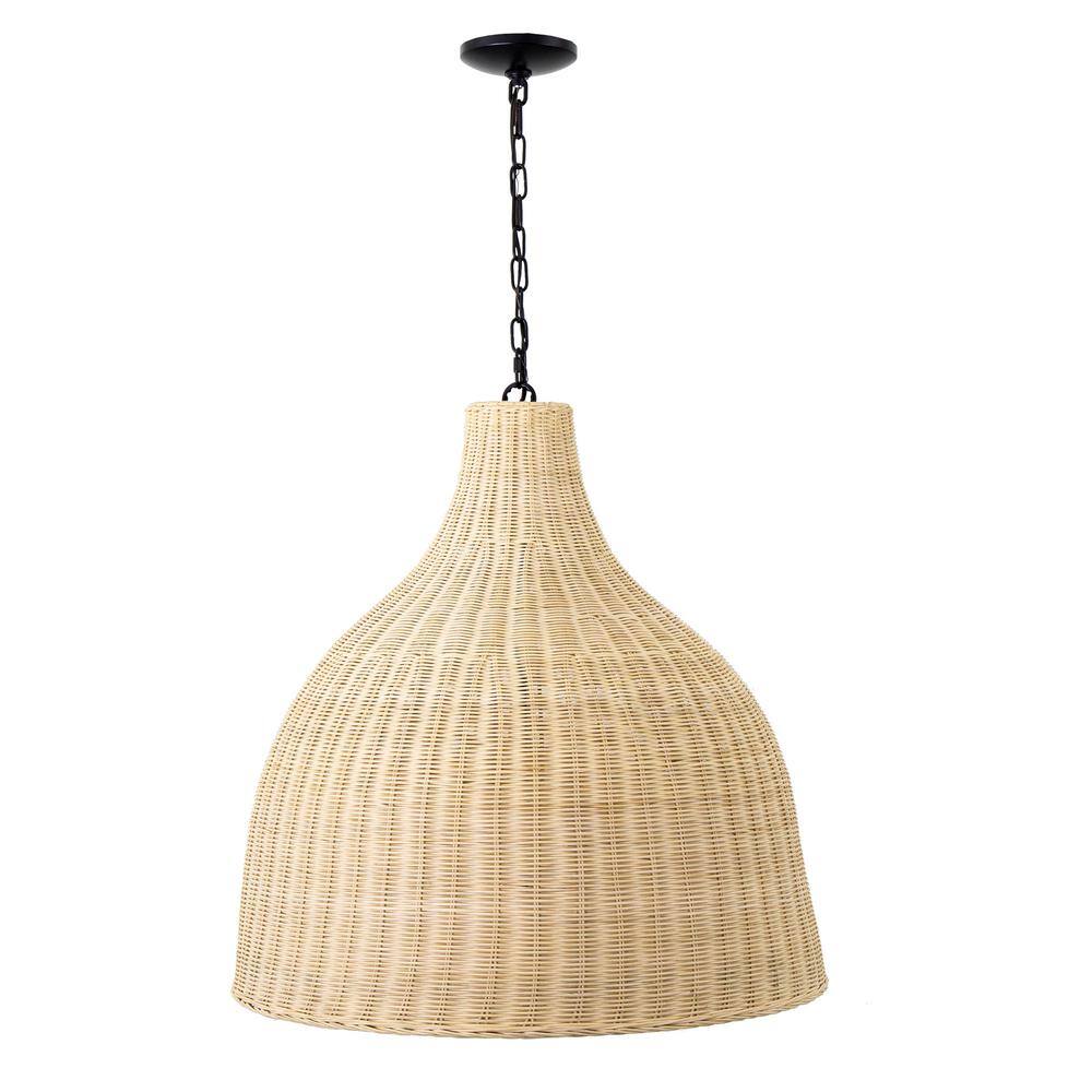 Lana 60 -Watt 3 Light Natural Pendant Light with Rattan Wood Shade, No Bulbs Included price history on PriceWatchPro