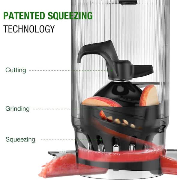 Lynzavix Cold Press Juicer with 5.3 in. Extra Large Feed Chute Fit
