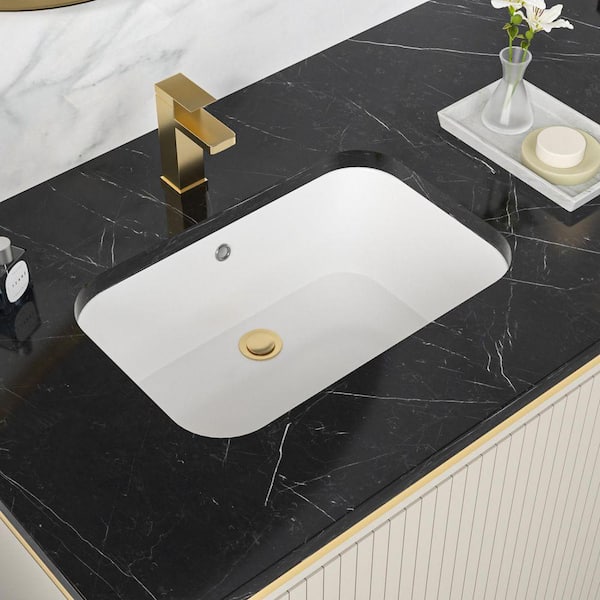 Sarlai 22 in. Undermount Ceramic Rectangular Bathroom Lavatory