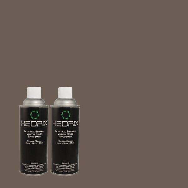 Hedrix 11 oz. Match of QE-62 Maximum Gray Gloss Custom Spray Paint (2-Pack)