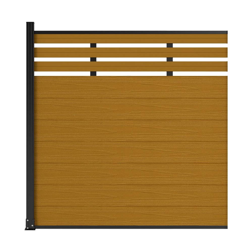 5.5 ft. H x 6 ft. W Teak Composite Horizontal Fence Panel Kit with One 6 ft. Aluminum Post, Warp-Resistant price history on PriceWatchPro
