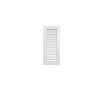 18 in. x 42 in. Vertical Surface Mount PVC Gable Vent: Functional with Standard Frame