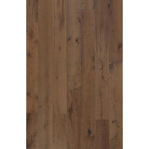Sharkfin White Oak 9/16 in. T x 8.66 in. W Tongue and Groove Wire Brushed Engineered Hardwood Flooring (23.31 sqft/case)