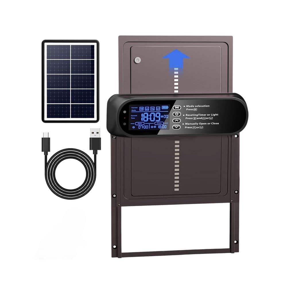 Aluminum Automatic Chicken Coop Door with Timer Light Sensor LCD Screen Electric Opener Anti-Pinch Protection Equipment price history on PriceWatchPro