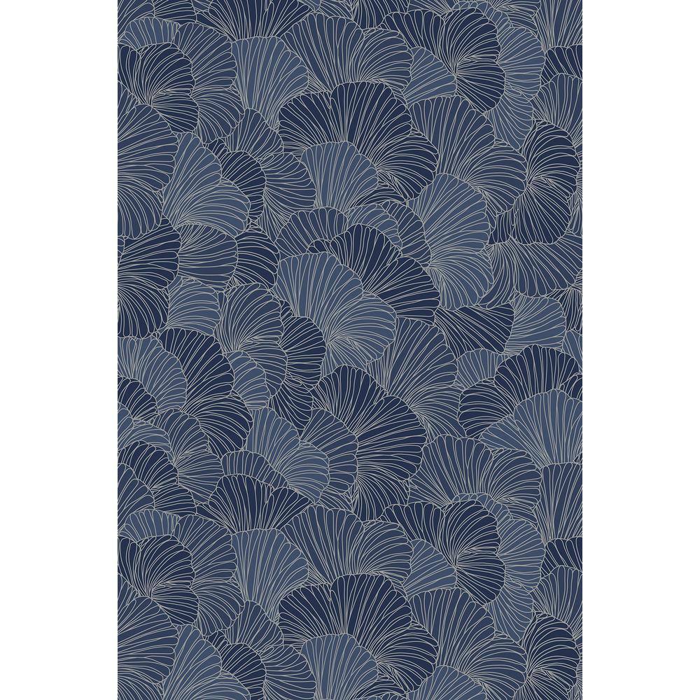 Petals Royal Blue Flowers Wall Mural