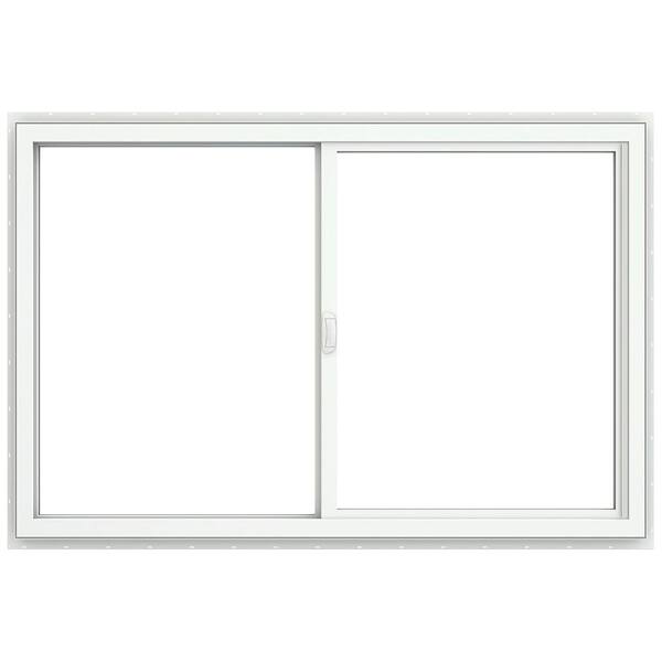 JELD-WEN 72 in. x 48 in. V-4500 Series White Left-Handed Low-E Triple ...