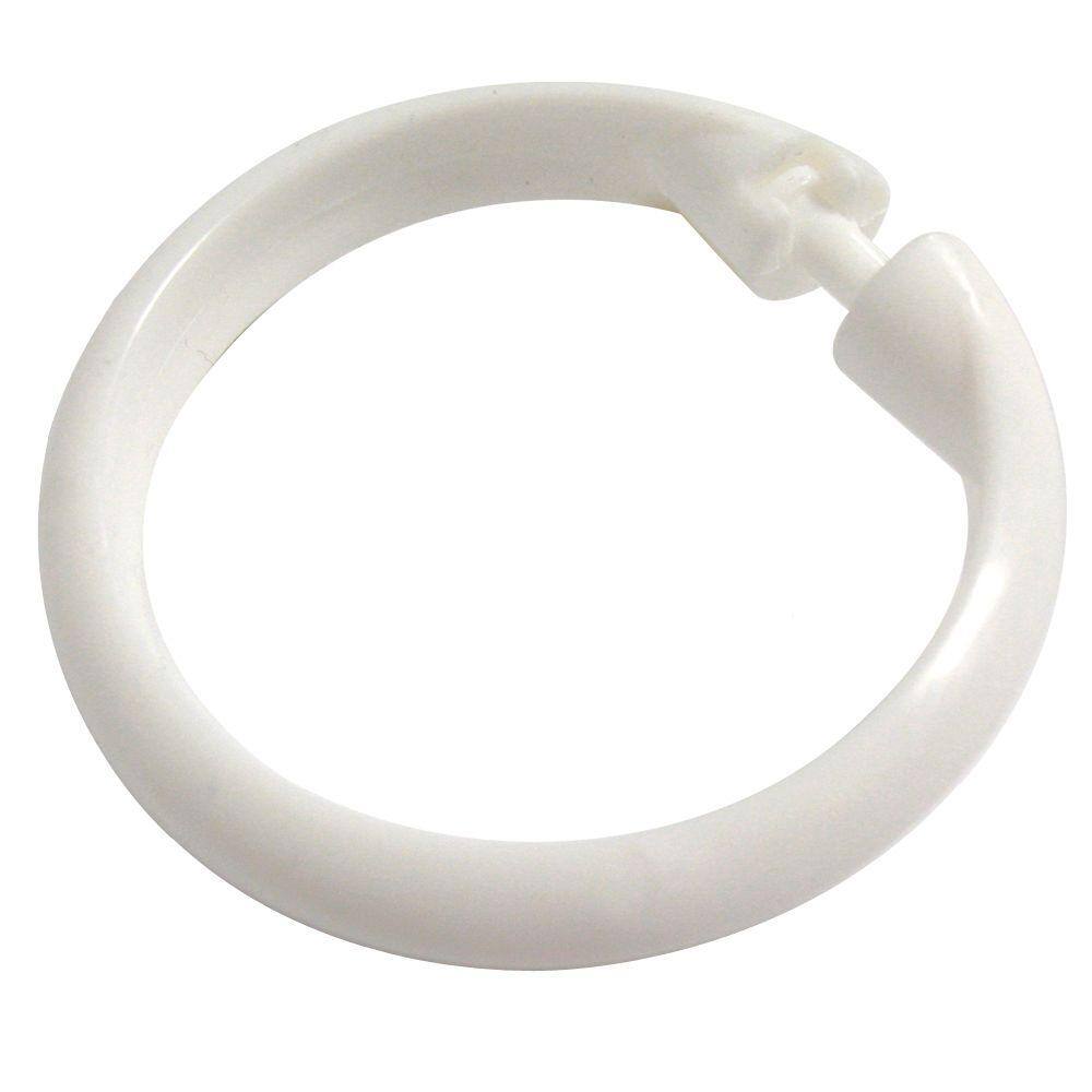 Glacier Bay Shower Curtain Hooks In, White Shower Curtain Rings