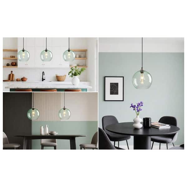 ZHLWIN Home Lighting ‎60-Watts 1-Light 9.84 in. Light Green Glass