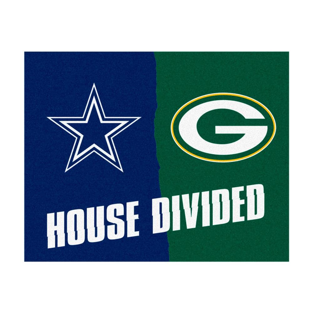 FANMATS NFL House Divided - Packers / Cowboys 33.75 in. x 42.5 in