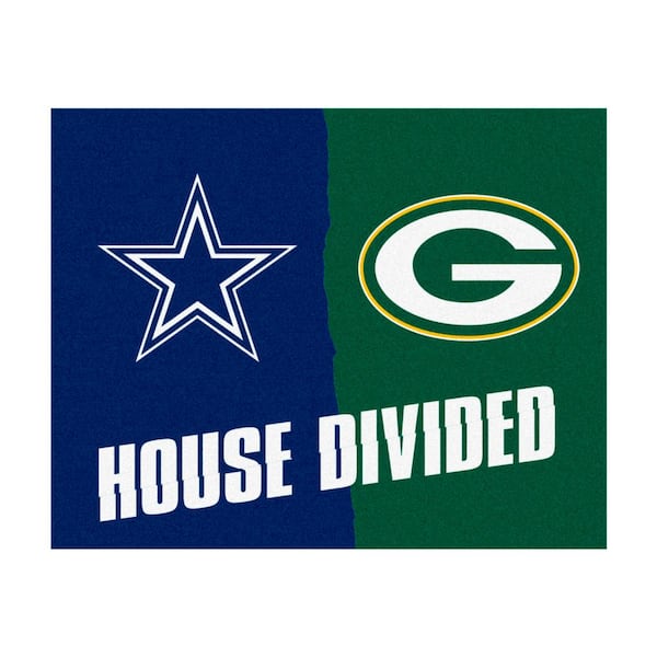 FANMATS NFL House Divided - Packers / Cowboys 33.75 in. x 42.5 in. House  Divided Mat Area Rug 21804 - The Home Depot