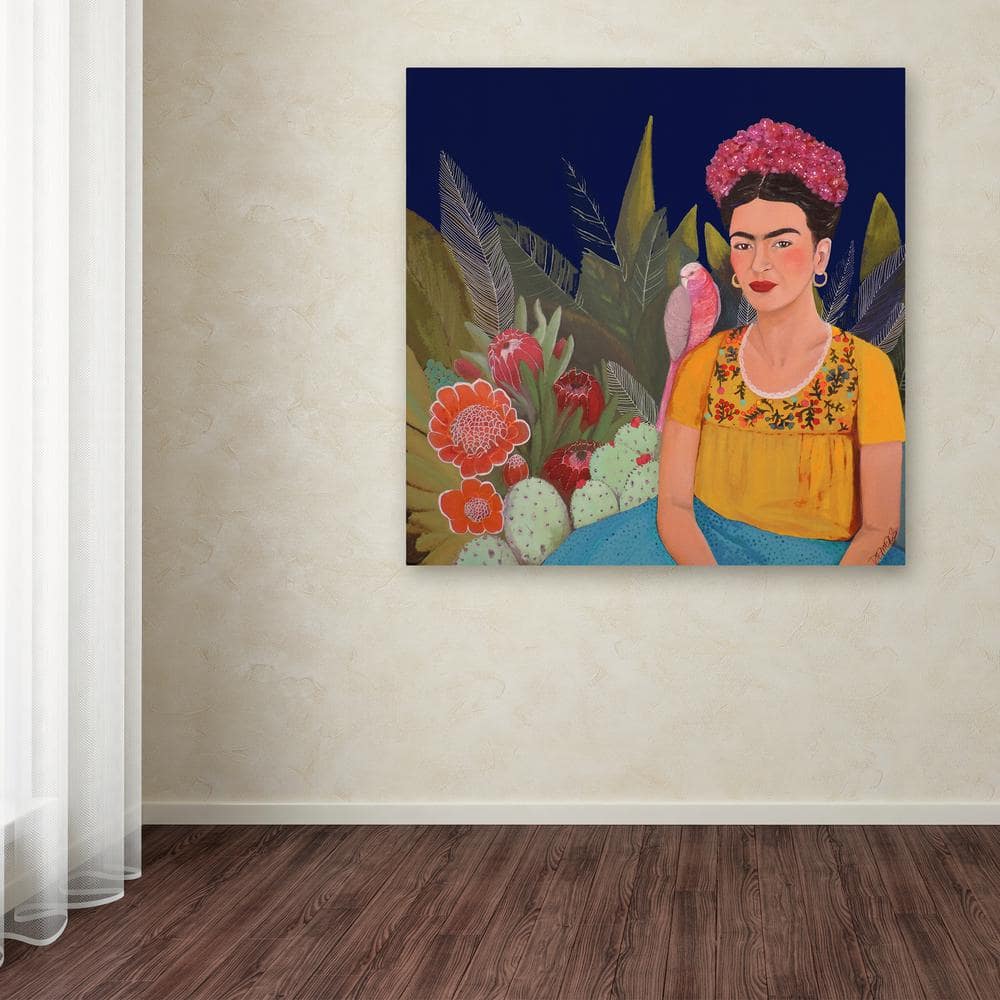 Frida Kahlo Floral Abstract Canvas Art Print
