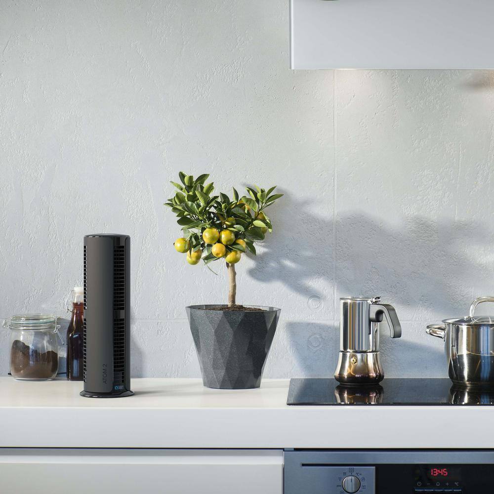 Black Oscillating Tower Fan with Adjustable Height and Alexa Control