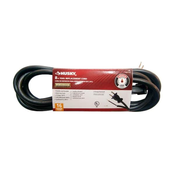 Husky 8 ft. 16/2 Medium-Duty Tool Replacement Cord