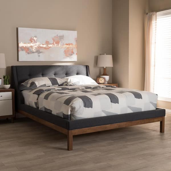 Reviews for Baxton Studio Louvain Dark Gray Full Platform Bed Pg