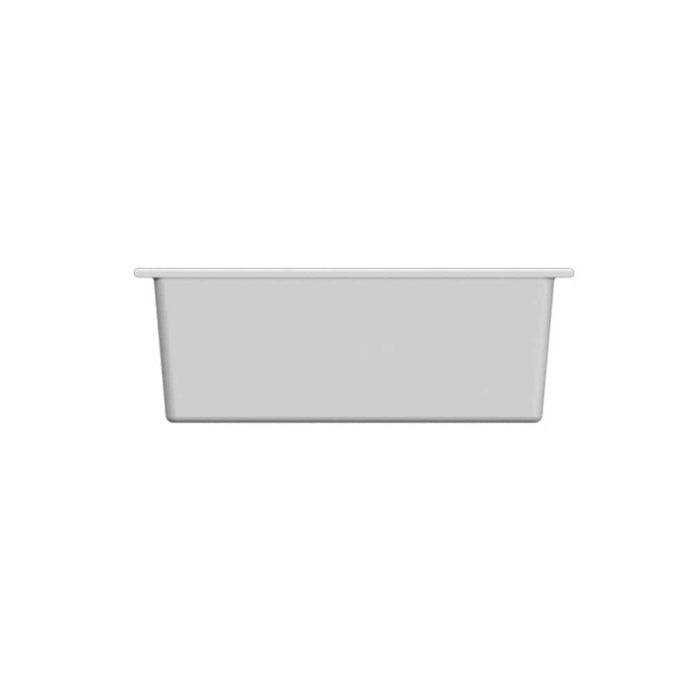 Scarabeo White Ceramic Rectangular Undermount Bathroom Sink with Overflow