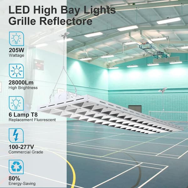 bulbeats 2 ft. LED High Bay Shop Light, White 200W 28000LM 5000K