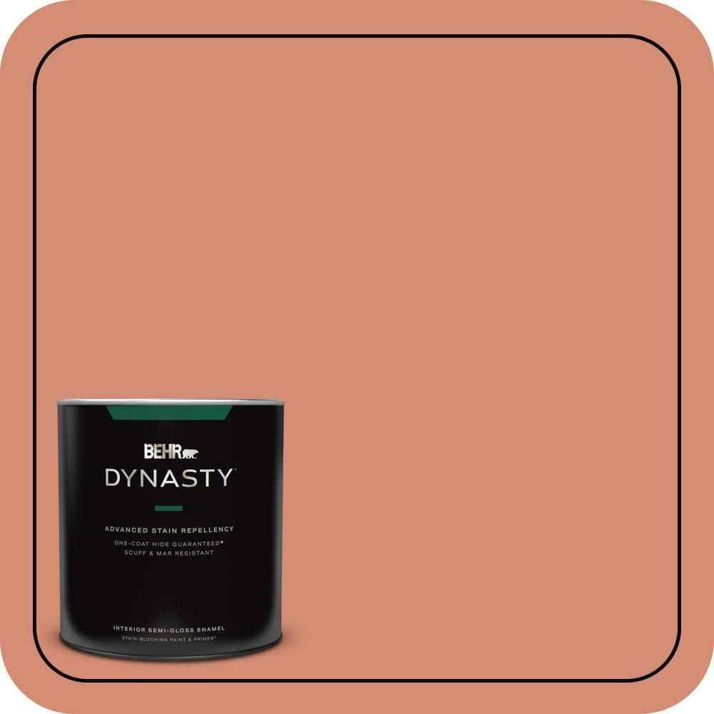 BEHR DYNASTY 1 qt. #220D-5 Nectarina Semi-Gloss Enamel Interior Stain ...