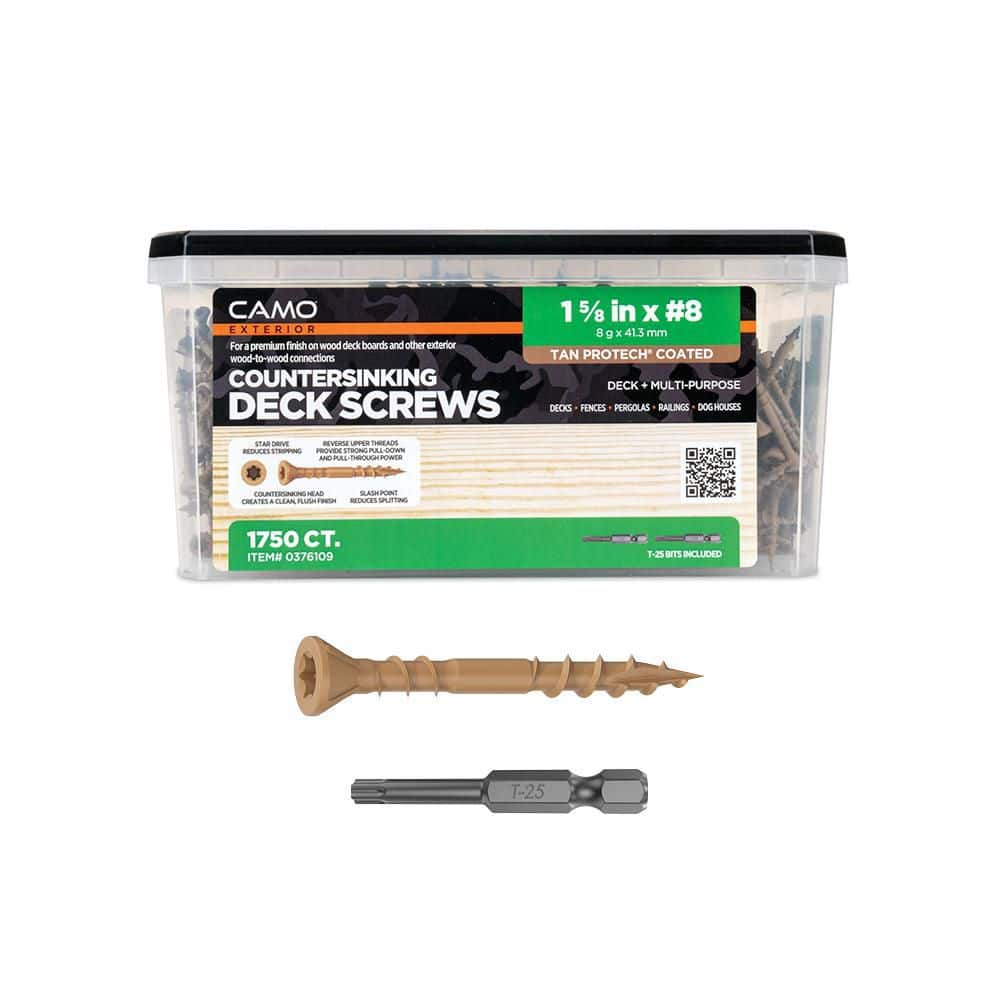 "#8 x 1-5/8 in. Tan ACQ Rated Star Drive Flat Head Wood Deck Screw (1750-piece)" price history on PriceWatchPro